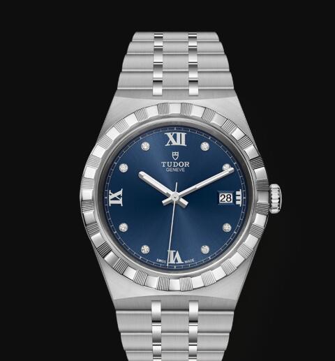 New Tudor Royal Watch Cheap Price 38 mm steel case Diamond set dial Replica watch m28500 0006