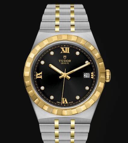New Tudor Royal Watch Cheap Price 38 mm steel case Diamond set dial Replica watch m28503 0004