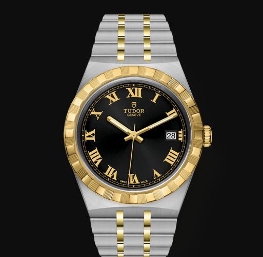 New Tudor Royal Watch Cheap Price 38 mm steel case Yellow gold bezel Replica watch m28503 0006