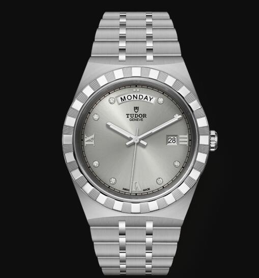 New Tudor Royal Watch Cheap Price 41 mm steel case Diamond set dial Replica watch m28600 0002