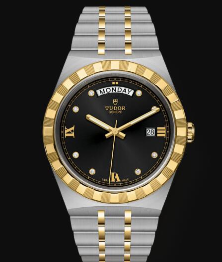 New Tudor Royal Watch Cheap Price 41 mm steel case Diamond set dial Replica watch m28603 0005