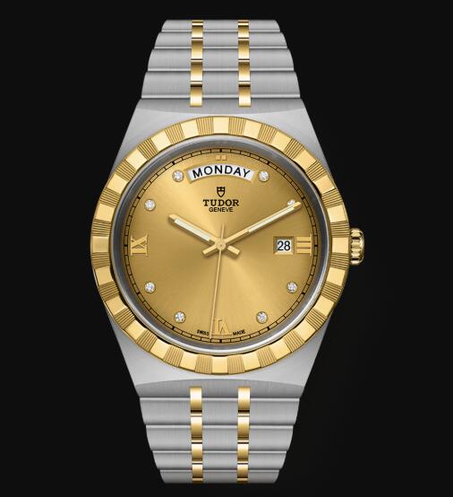New Tudor Royal Watch Cheap Price 41 mm steel case Diamond set dial Replica watch m28603 0006