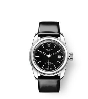 Cheap Tudor Glamour Date Review Replica Watch 26 mm steel case Black dial m51000 0001