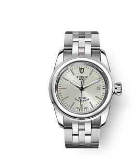 Cheap Tudor Glamour Date Review Replica Watch 26 mm steel case Silver dial m51000 0003