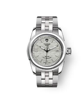 Cheap Tudor Glamour Date Review Replica Watch 26 mm steel case Silver dial m51000 0005