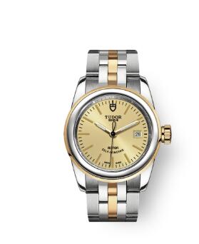 Cheap Tudor Glamour Date Review Replica Watch 26 mm steel case Steel and yellow gold bezel m51003 0004