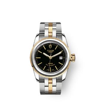 Cheap Tudor Glamour Date Review Replica Watch 26 mm steel case Steel and yellow gold bezel m51003 0008