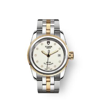 Cheap Tudor Glamour Date Review Replica Watch 26 mm steel case Diamond set dial m51003 0026