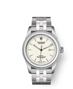 Cheap Tudor Glamour Date Review Replica Watch 31 mm steel case Opaline dial m53000 0079