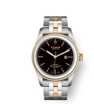 Cheap Tudor Glamour Date Review Replica Watch 31 mm steel case Steel and yellow gold bezel m53003 0007