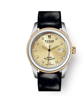 Cheap Tudor Glamour Date Review Replica Watch 31 mm steel case Diamond set dial m53003 0041