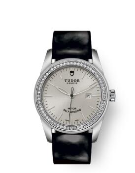 Cheap Tudor Glamour Date Review Replica Watch 31 mm steel case Diamond set bezel m53020 0052