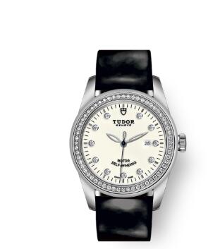 Cheap Tudor Glamour Date Review Replica Watch 31 mm steel case Diamond set dial m53020 0086