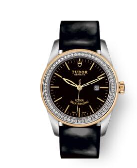 Cheap Tudor Glamour Date Review Replica Watch 31 mm steel case Diamond set bezel m53023 0040