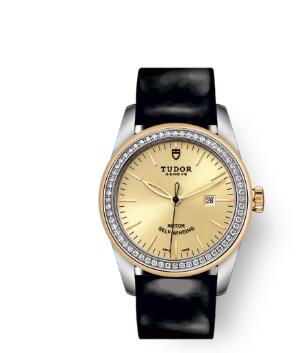 Cheap Tudor Glamour Date Review Replica Watch 31 mm steel case Diamond set dial m53023 0044