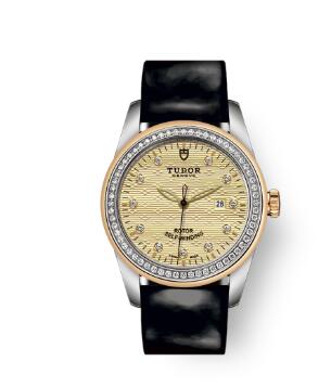 Cheap Tudor Glamour Date Review Replica Watch 31 mm steel case Diamond set dial m53023 0047