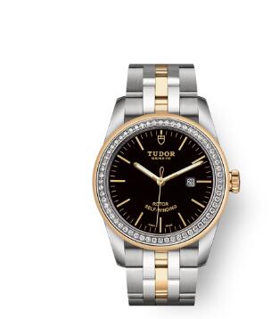 Cheap Tudor Glamour Date Review Replica Watch 31 mm steel case Diamond set bezel m53023 0064