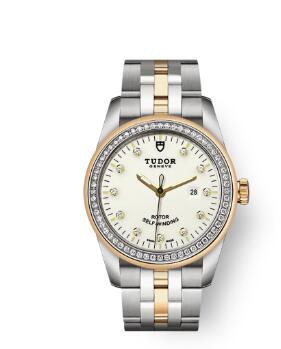 Cheap Tudor Glamour Date Review Replica Watch 31 mm steel case Diamond set dial m53023 0066