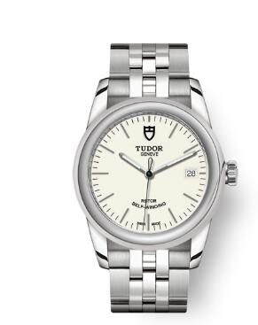 Cheap Tudor Glamour Date Review Replica Watch 36 mm steel case Opaline dial m55000 0103