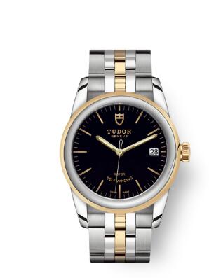 Cheap Tudor Glamour Date Review Replica Watch 36 mm steel case Steel and yellow gold bezel m55003 0007