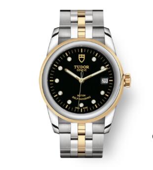 Cheap Tudor Glamour Date Review Replica Watch 36 mm steel case Diamond set dial m55003 0008