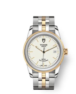 Cheap Tudor Glamour Date Review Replica Watch 36 mm steel case Steel and yellow gold bezel m55003 0082