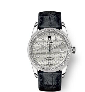 Cheap Tudor Glamour Date Review Replica Watch 36 mm steel case Diamond set dial m55020 0060