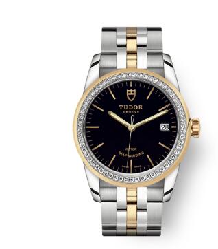 Cheap Tudor Glamour Date Review Replica Watch 36 mm steel case Diamond set bezel m55023 0021