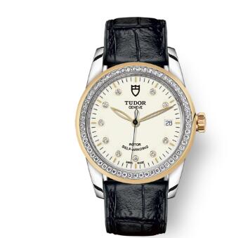 Cheap Tudor Glamour Date Review Replica Watch 36 mm steel case Diamond set dial m55023 0094