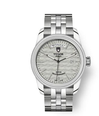 Cheap Tudor Glamour Date Day Review Replica Watch 39 mm steel case Silver dial m56000 0003