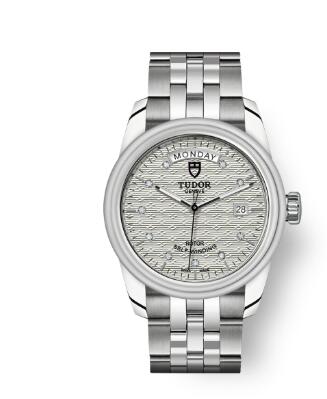 Cheap Tudor Glamour Date Day Review Replica Watch 39 mm steel case Diamond set dial m56000 0004