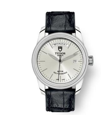 Cheap Tudor Glamour Date Day Review Replica Watch 39 mm steel case Silver dial m56000 0018