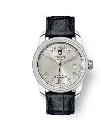 Cheap Tudor Glamour Date Day Review Replica Watch 39 mm steel case Diamond set dial m56000 0028