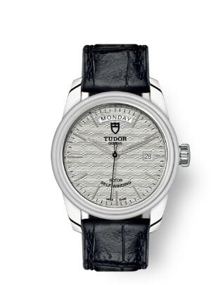 Cheap Tudor Glamour Date Day Review Replica Watch 39 mm steel case Silver dial m56000 0043