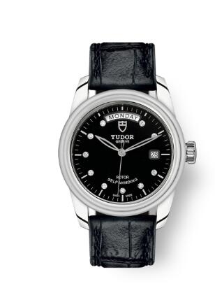 Cheap Tudor Glamour Date Day Review Replica Watch 39 mm steel case Diamond set dial m56000 0049