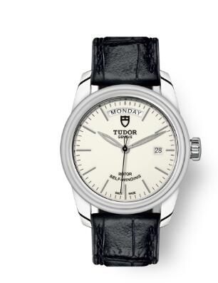 Cheap Tudor Glamour Date Day Review Replica Watch 39 mm steel case Opaline dial m56000 0176