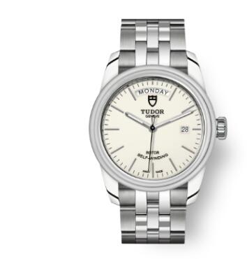 Cheap Tudor Glamour Date Day Review Replica Watch 39 mm steel case Opaline dial m56000 0181