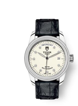 Cheap Tudor Glamour Date Day Review Replica Watch 39 mm steel case Diamond set dial m56000 0184