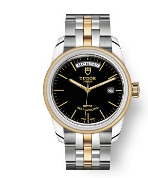 Cheap Tudor Glamour Date Day Review Replica Watch 39 mm steel case Steel and yellow gold bezel m56003 0007
