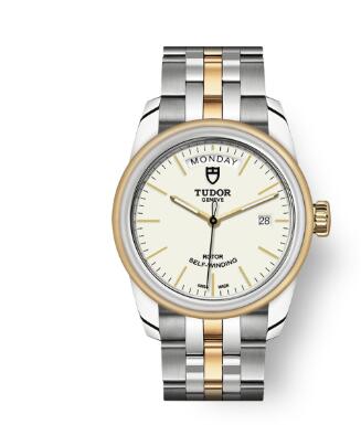 Cheap Tudor Glamour Date Day Review Replica Watch 39 mm steel case Steel and yellow gold bezel m56003 0112