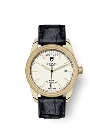 Cheap Tudor Glamour Date Day Review Replica Watch 39 mm yellow gold case Yellow gold bezel m56008 0021