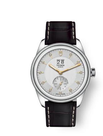 Buy Tudor Glamour Double Date Review Replica Watch for sale 42 mm steel case Diamond set dial m57100 0020