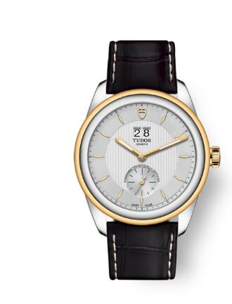 Buy Tudor Glamour Double Date Review Replica Watch for sale 42 mm steel case Steel and yellow gold bezel m57103 0019