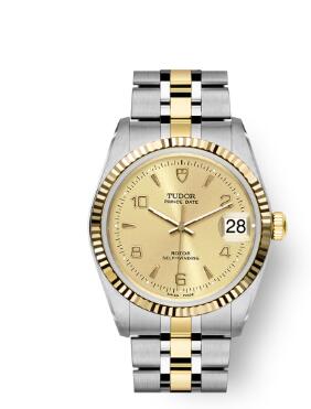 Buy Tudor Prince Date Replica Watch 34 mm steel case Yellow gold bezel m74033 0001