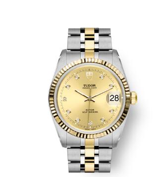 Buy Tudor Prince Date Replica Watch 34 mm steel case Diamond set dial m74033 0015