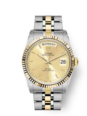 Buy Tudor Prince Date + Day Replica Watch 36 mm steel case Yellow gold bezel m76213 0001
