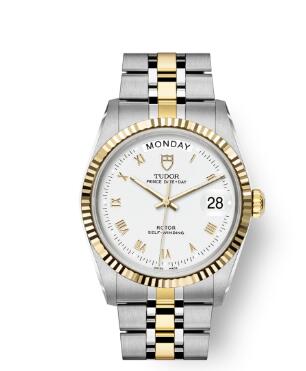 Buy Tudor Prince Date + Day Replica Watch 36 mm steel case Yellow gold bezel m76213 0014