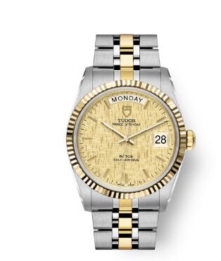 Buy Tudor Prince Date + Day Replica Watch 36 mm steel case Yellow gold bezel m76213 0016