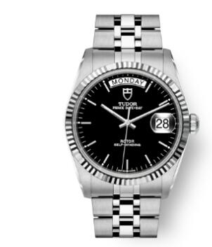 Buy Tudor Prince Date + Day Replica Watch 36 mm steel case White gold bezel m76214 0001