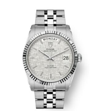 Buy Tudor Prince Date + Day Replica Watch 36 mm steel case White gold bezel m76214 0009